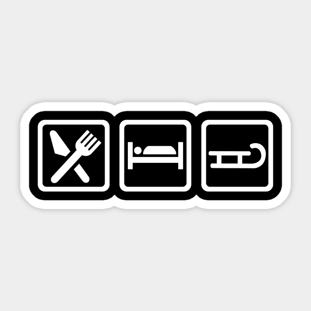 Eat sleep Sled Sticker by Designzz